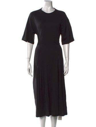 Tibi Crew Neck Midi Length Dress