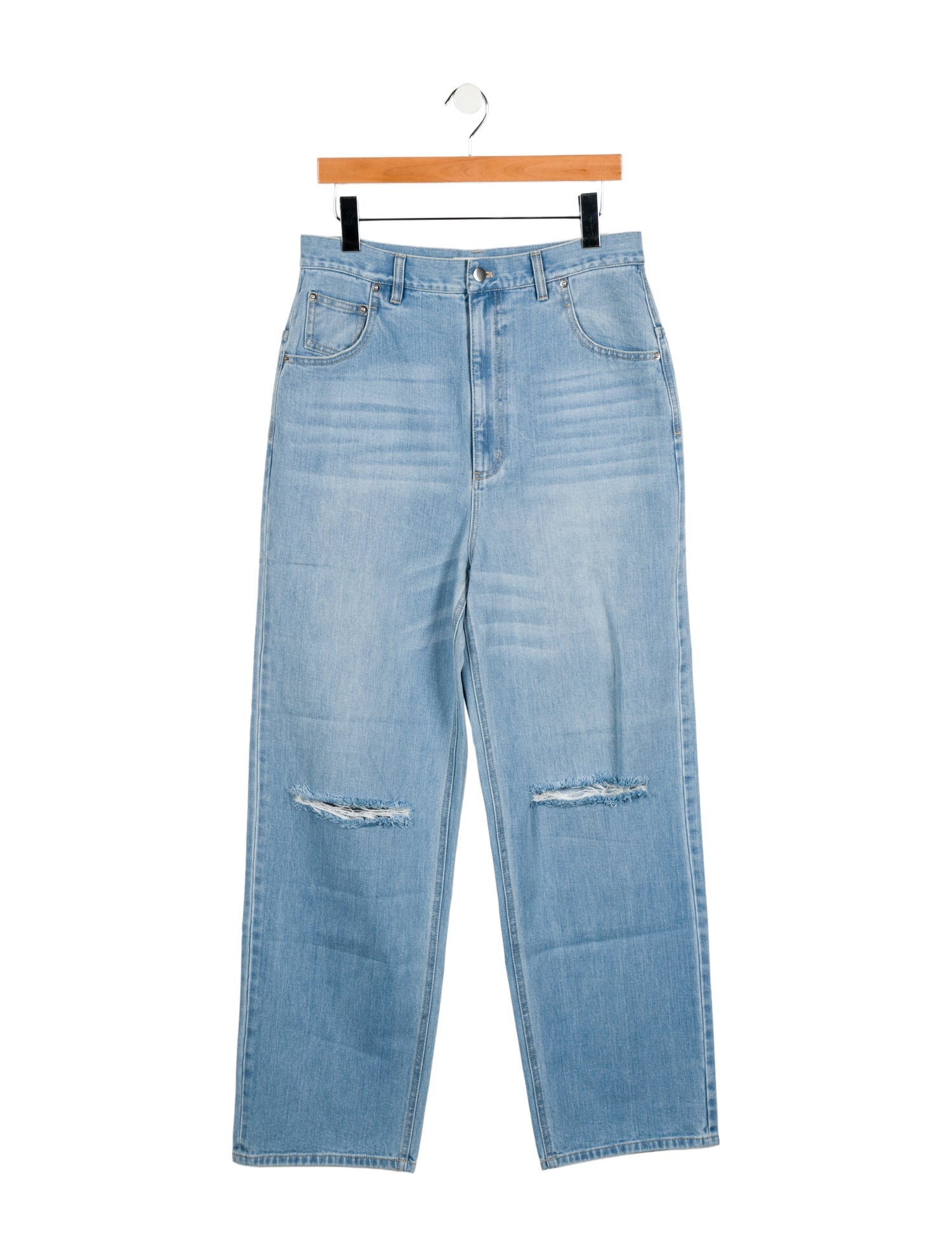 Tibi High-Rise Straight Leg Jeans