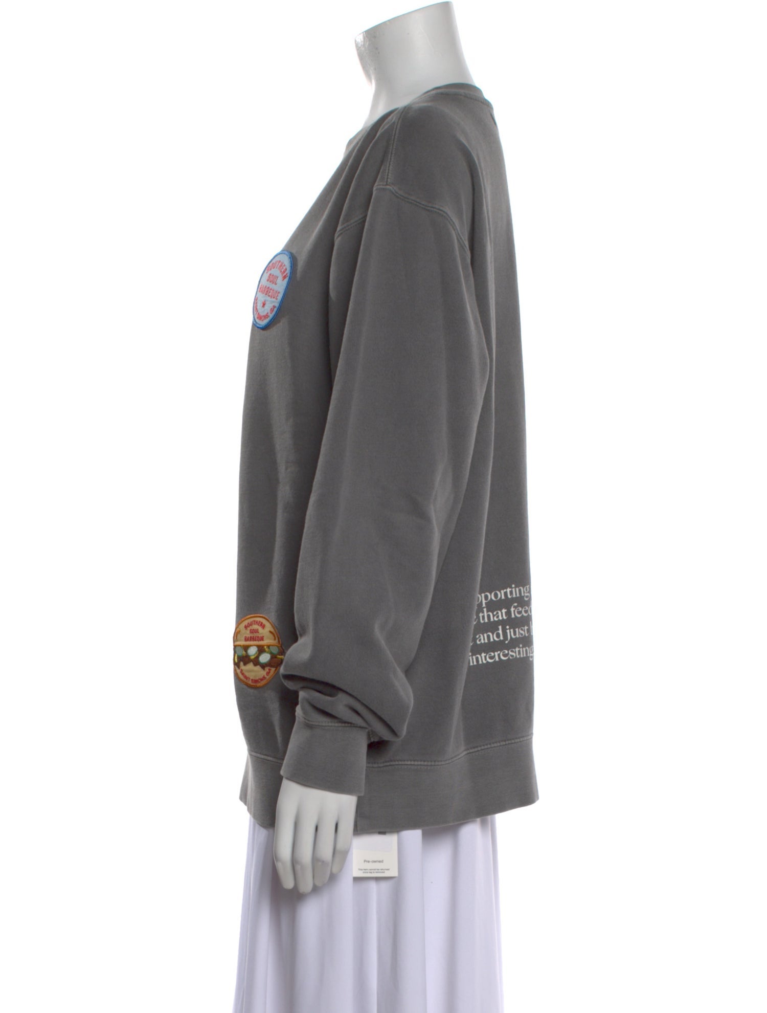 Tibi Graphic Print Crew Neck Sweatshirt