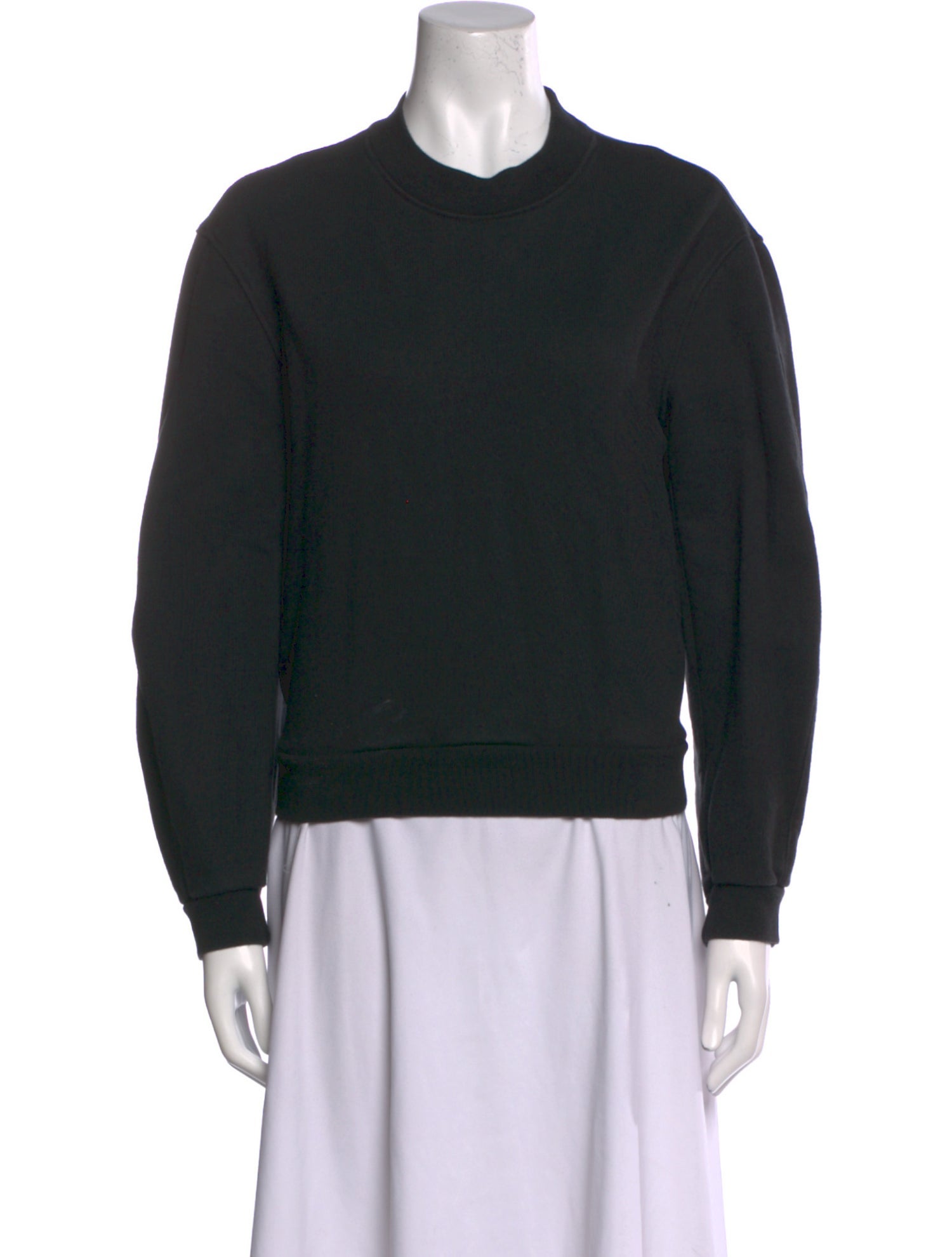 Tibi Mock Neck Long Sleeve Sweatshirt