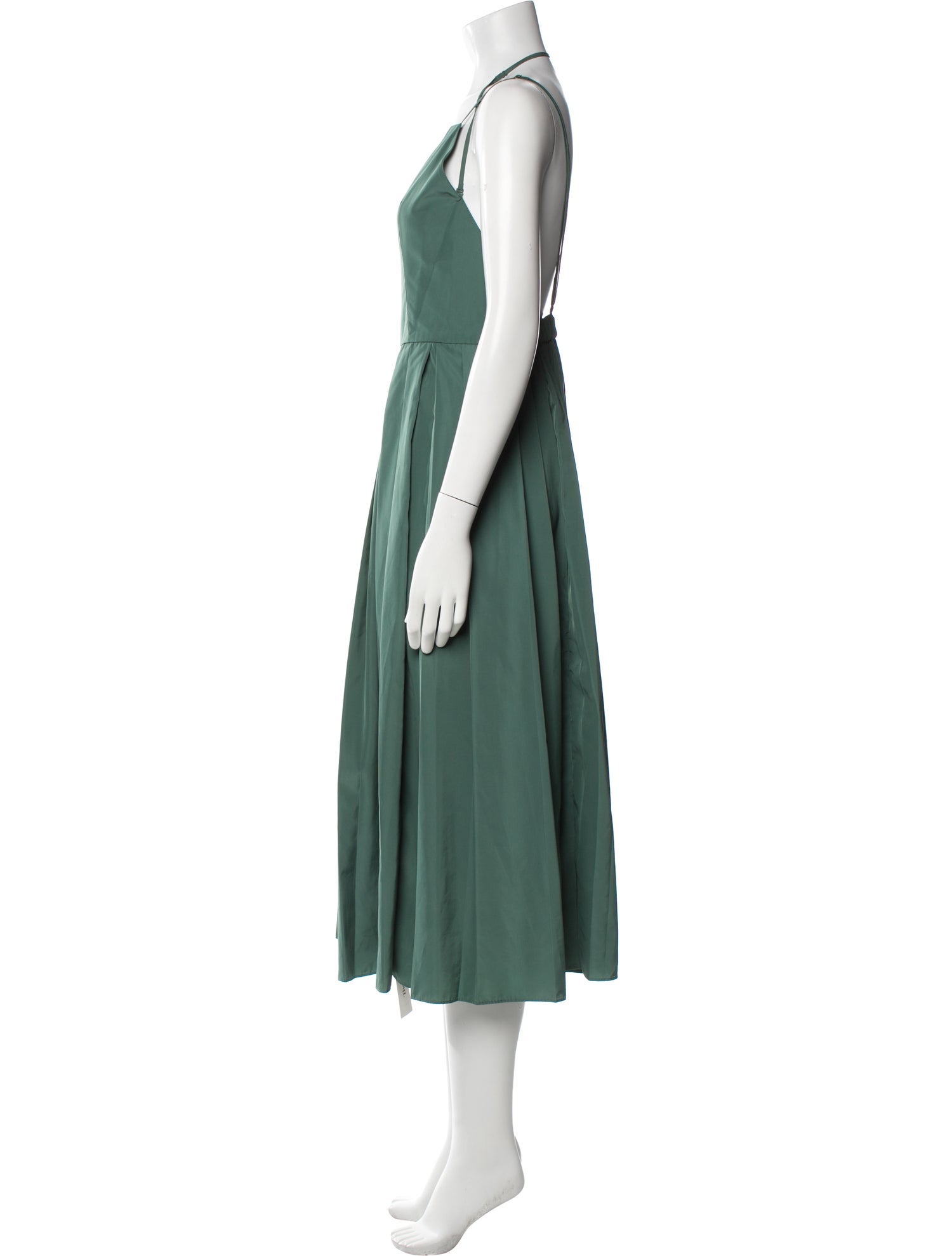 Tibi Square Neckline Long Dress