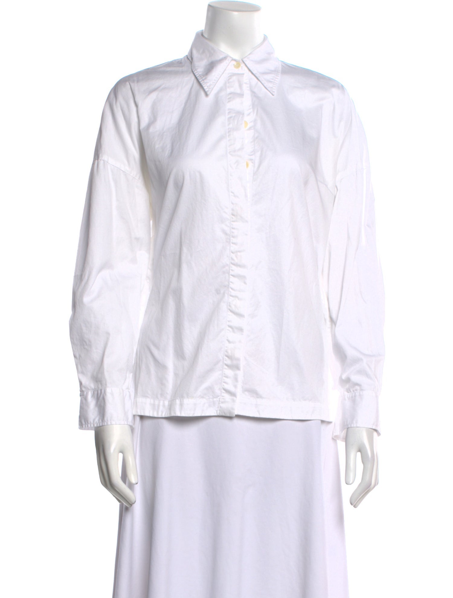 Tibi Long Sleeve Button-Up Top