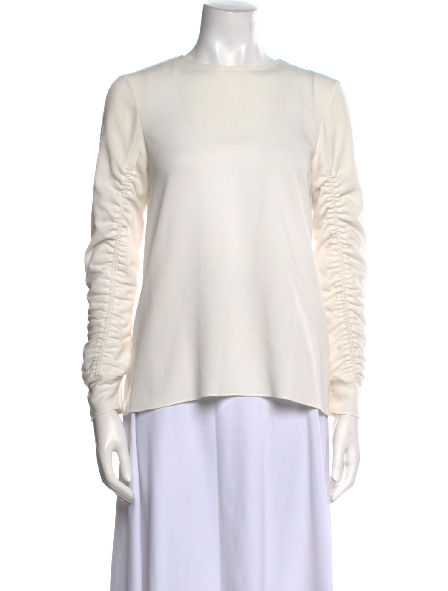 Tibi Bateau Neckline Long Sleeve Top