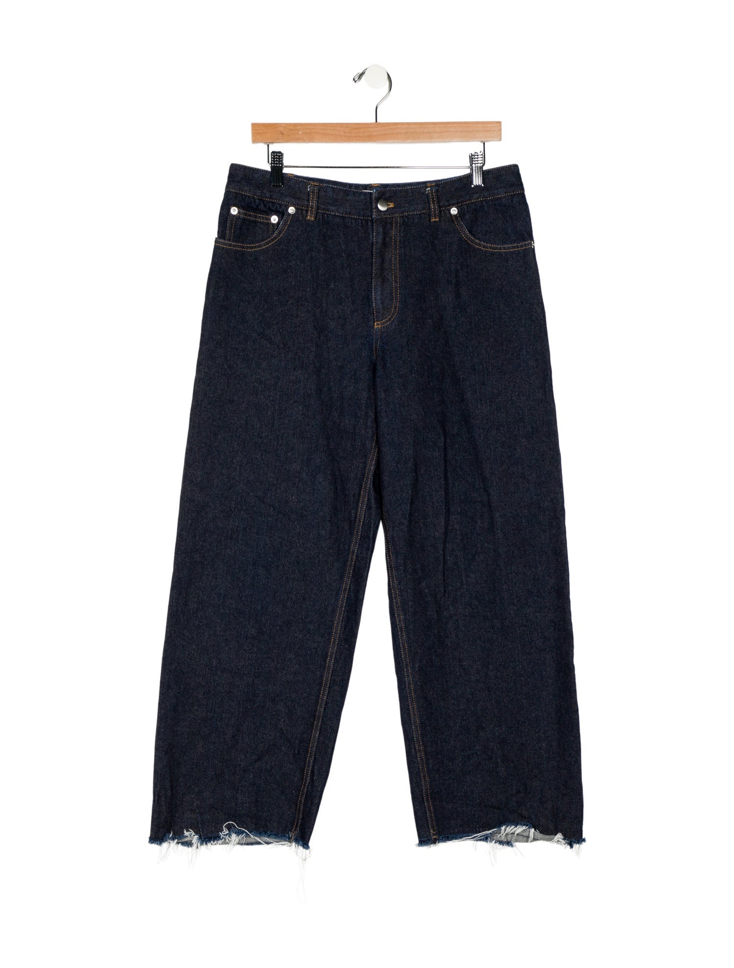 Tibi Mid-Rise Wide Leg Jeans