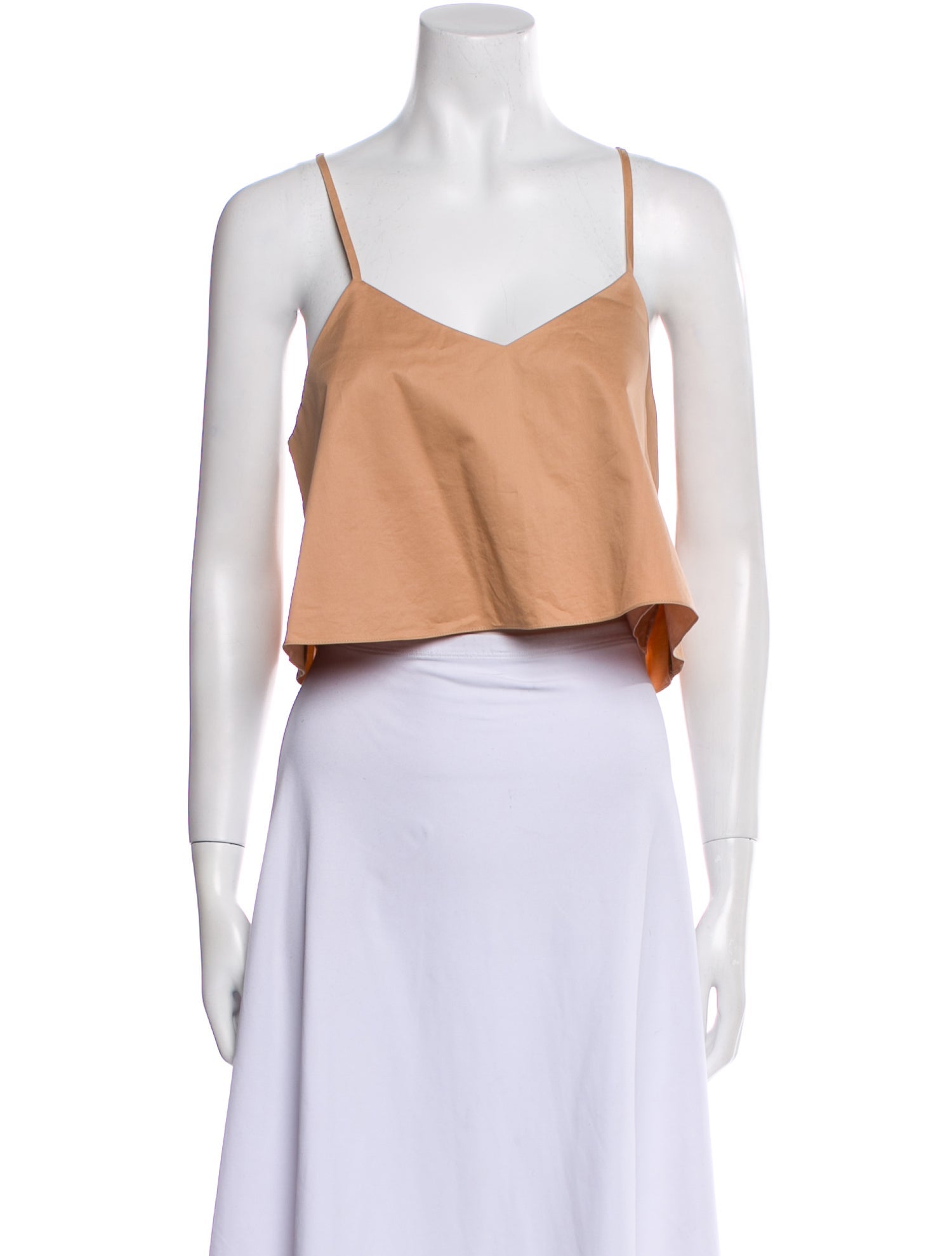 Tibi V-Neck Sleeveless Crop Top