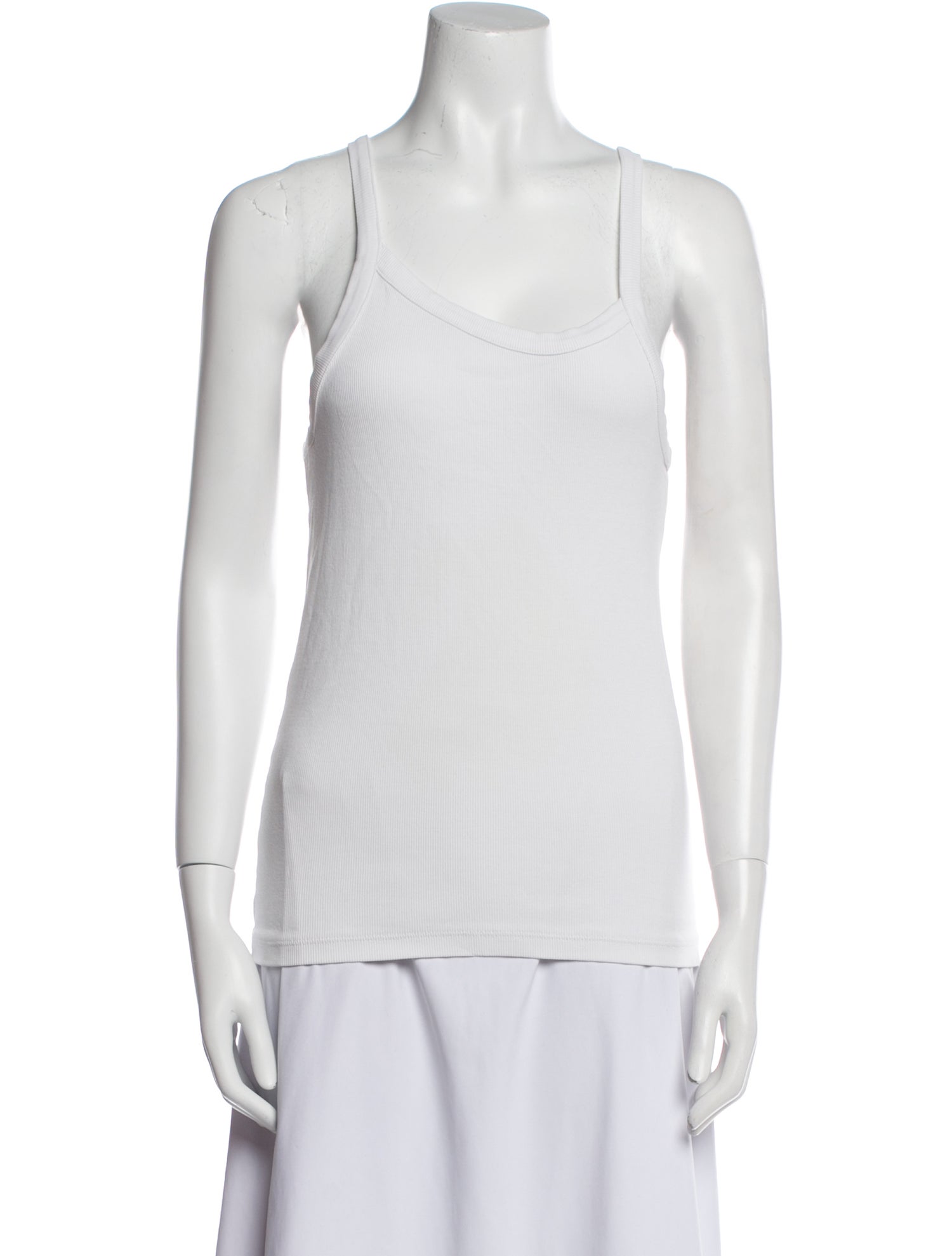 Tibi Scoop Neck Sleeveless Top