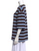 Tibi Striped Crew Neck Sweatshirt