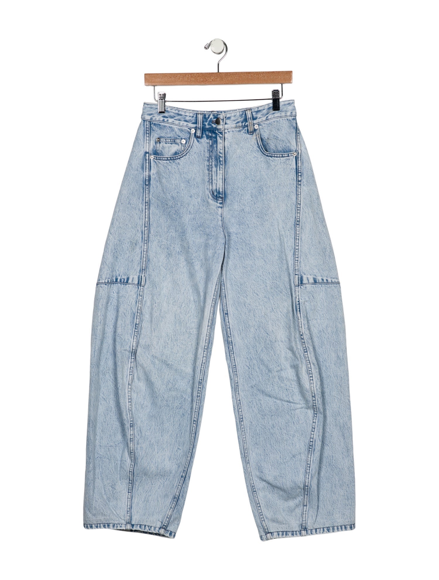 Tibi High-Rise Straight Leg Jeans