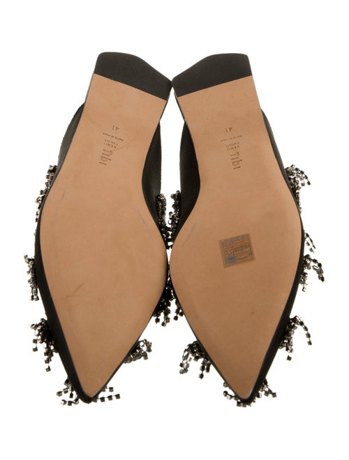 Tibi Satin Crystal Embellishments Mules