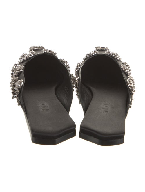 Tibi Satin Crystal Embellishments Mules