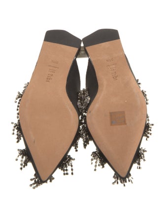 Tibi Satin Crystal Embellishments Mules
