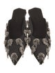 Tibi Satin Crystal Embellishments Mules