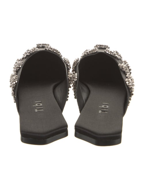 Tibi Satin Crystal Embellishments Mules