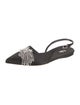 Tibi Satin Crystal Embellishments Slingback Flats
