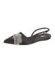 Tibi Satin Crystal Embellishments Slingback Flats