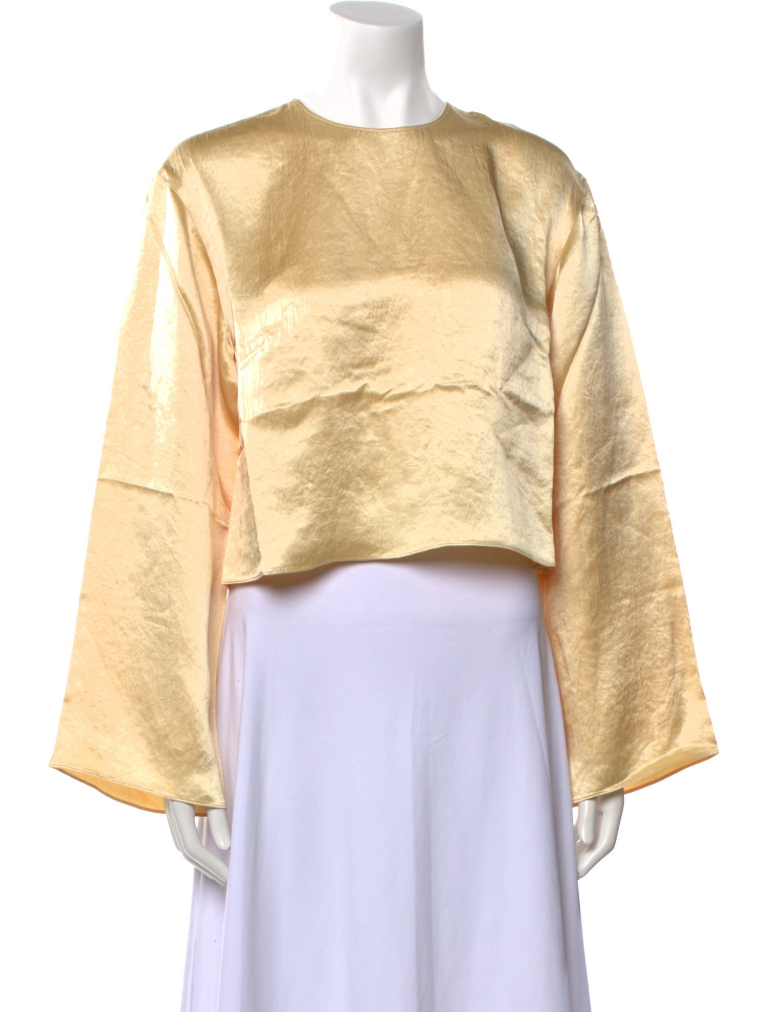 Tibi Satin Crew Neck Sweatshirt