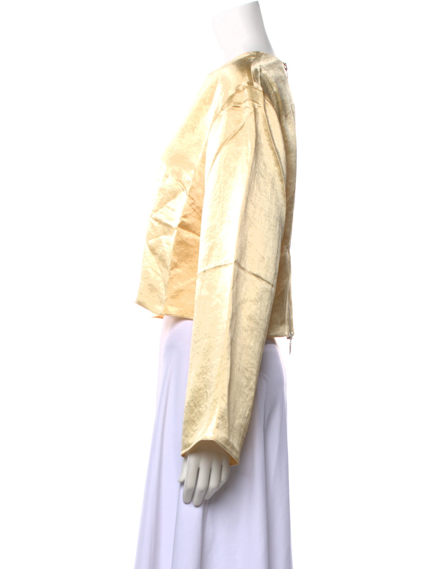 Tibi Satin Crew Neck Sweatshirt