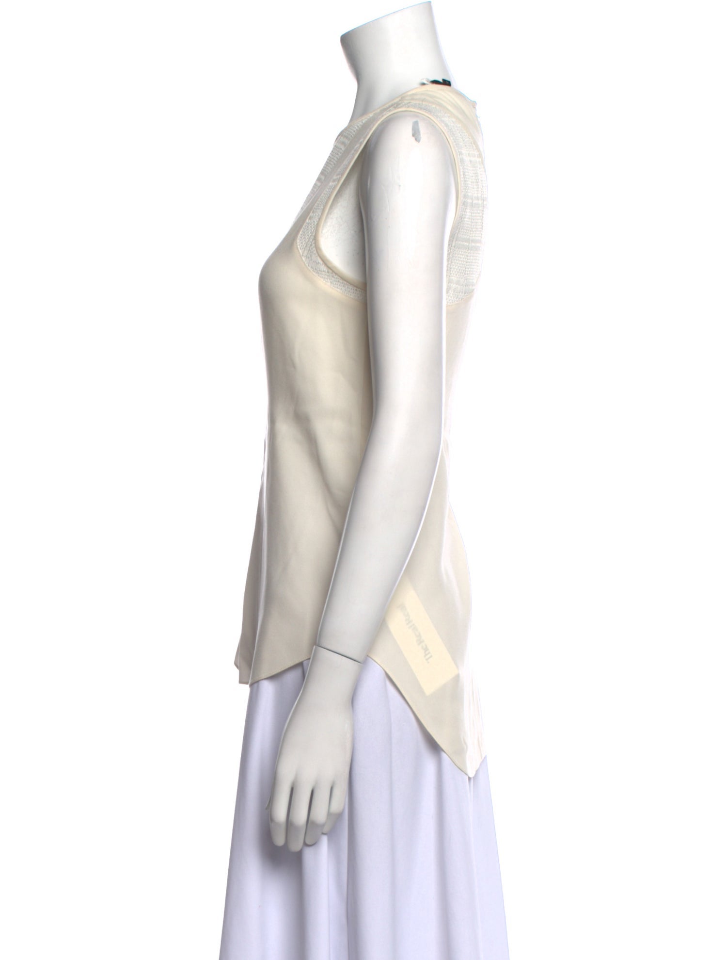 Tibi Silk Crew Neck Top