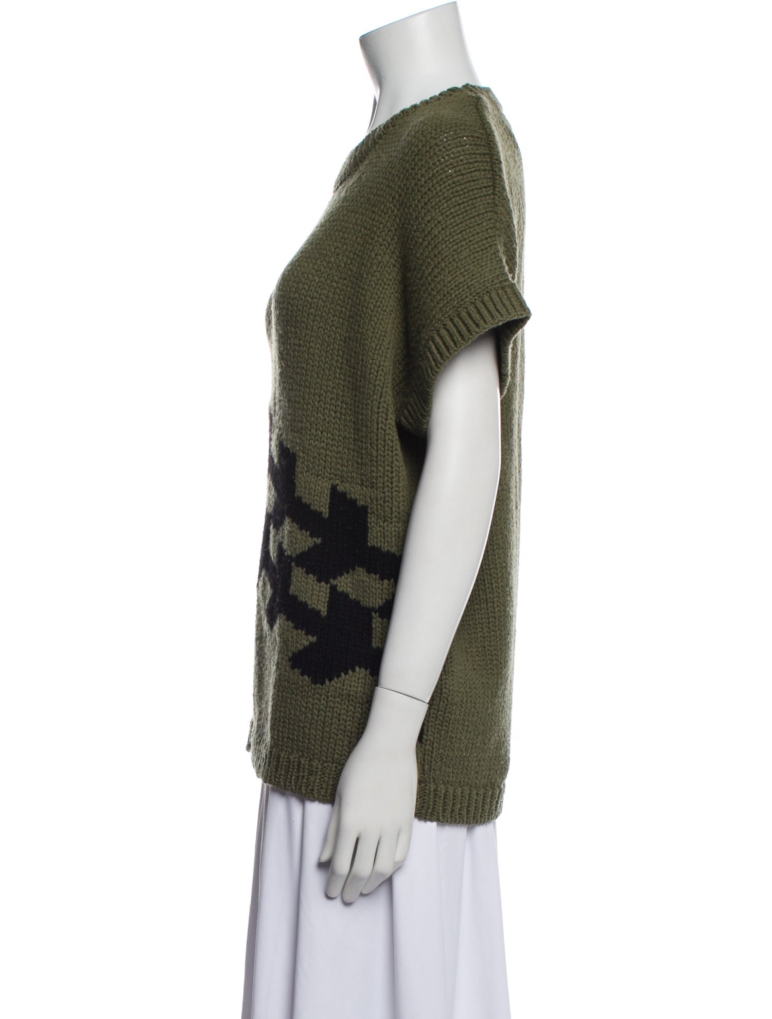 Tibi Wool Printed Sweater