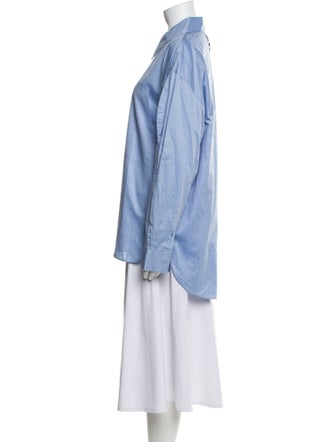 Tibi Long Sleeve Button-Up Top