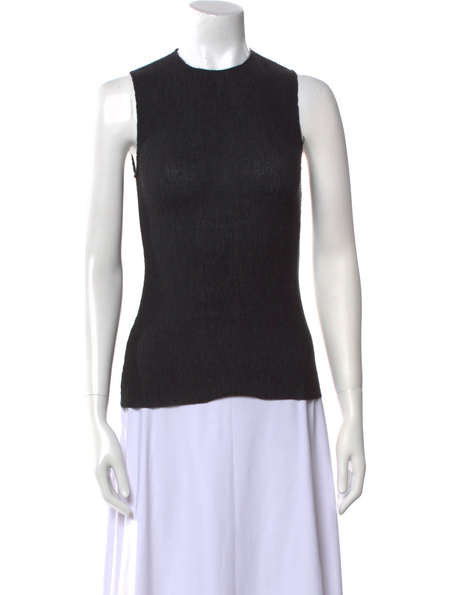 Tibi Crew Neck Sleeveless Top