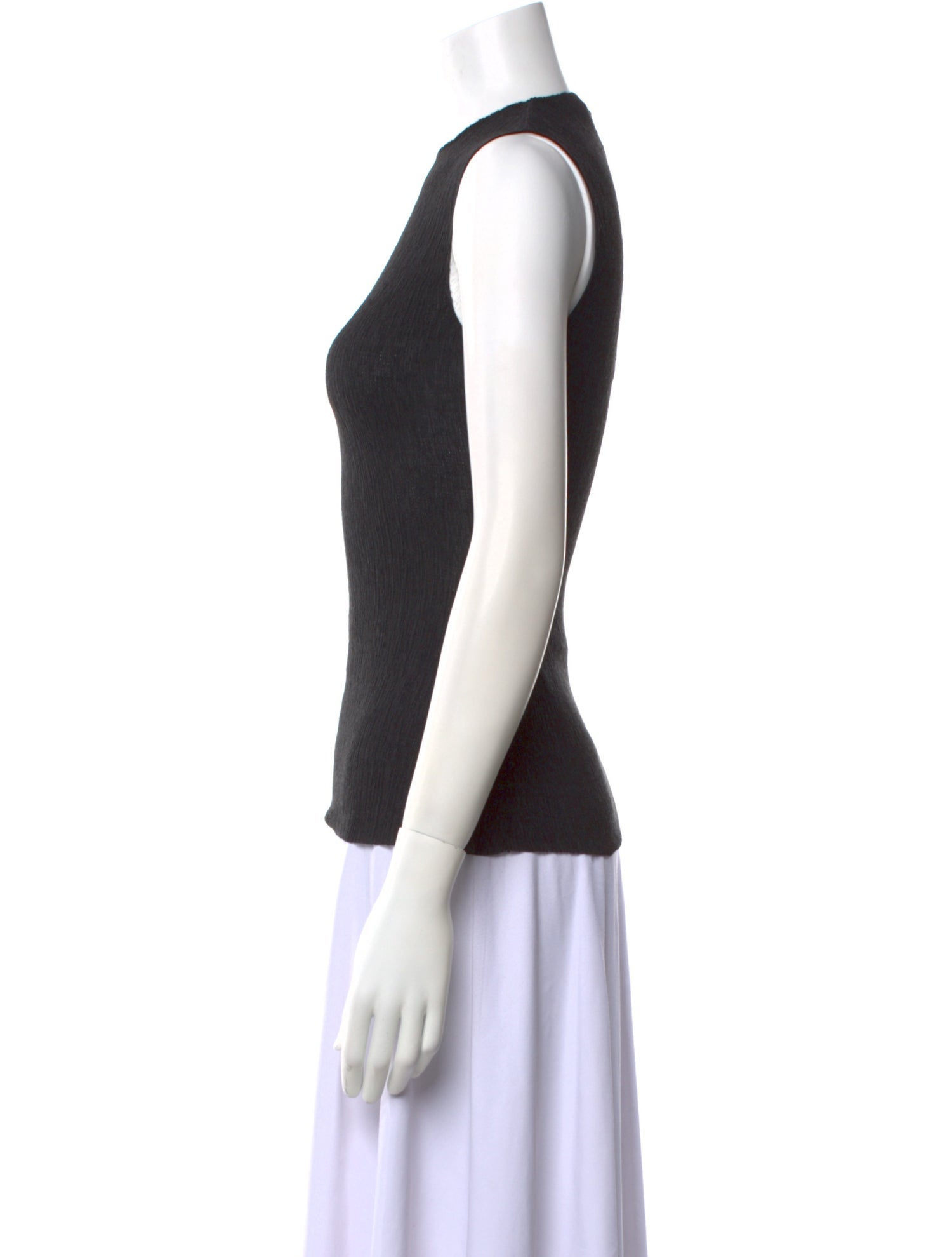 Tibi Crew Neck Sleeveless Top