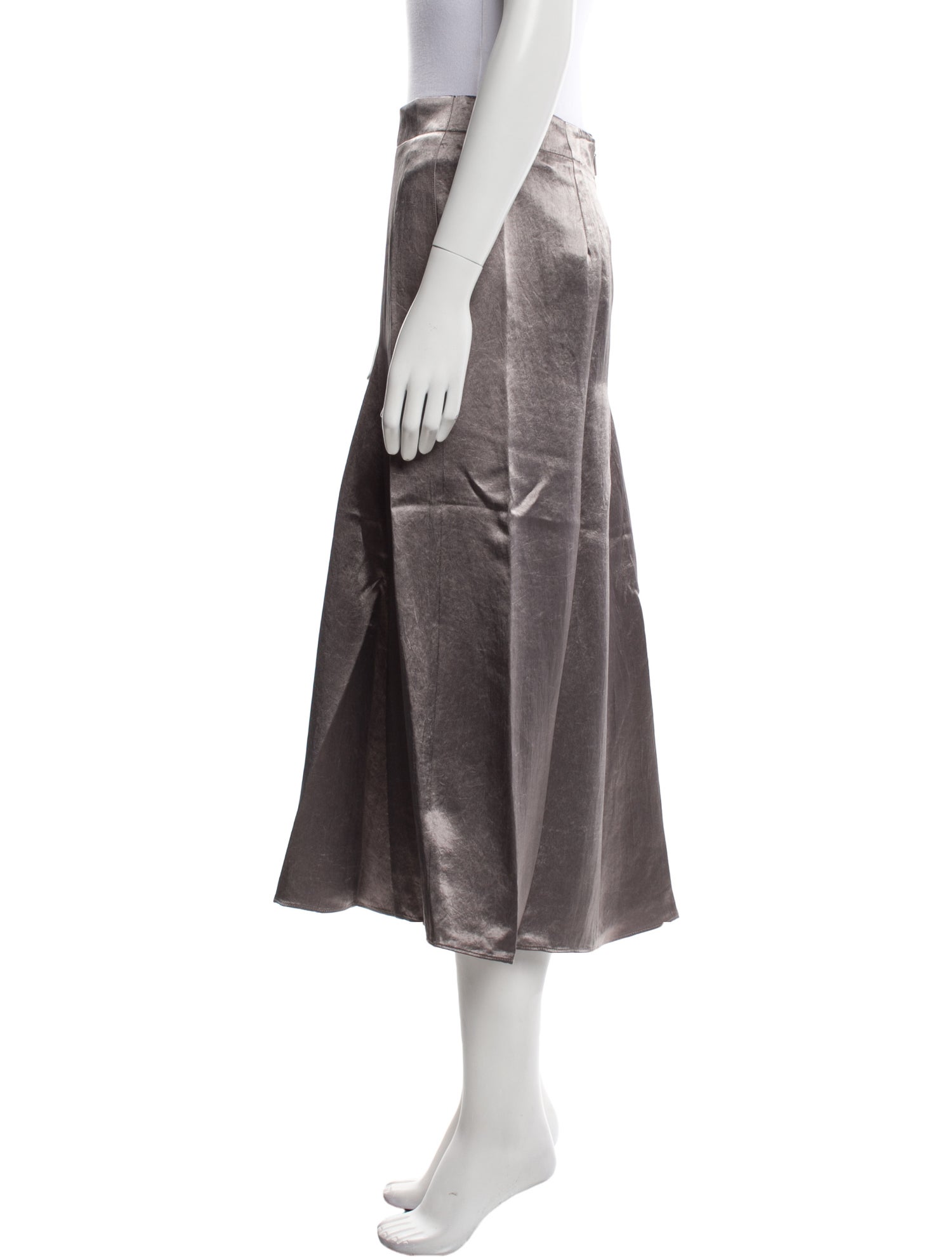 Tibi Satin Midi Length Skirt