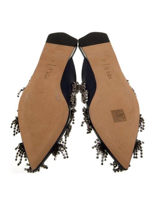 Tibi Leather Crystal Embellishments Mules