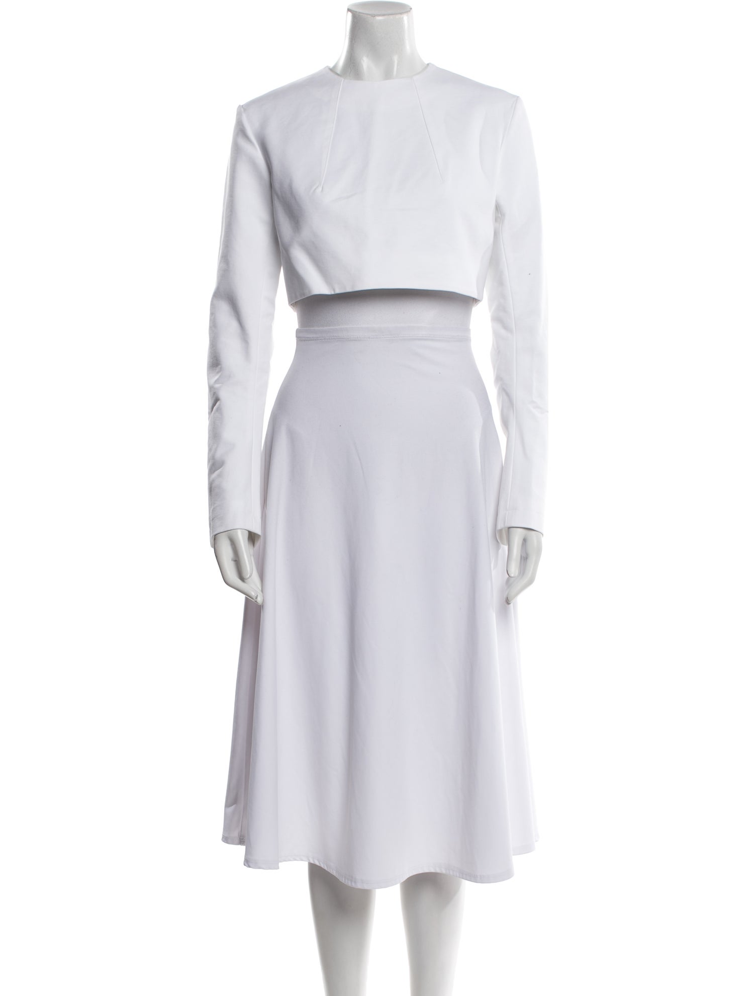 Tibi Mock Neck Long Sleeve Crop Top w/ Tags