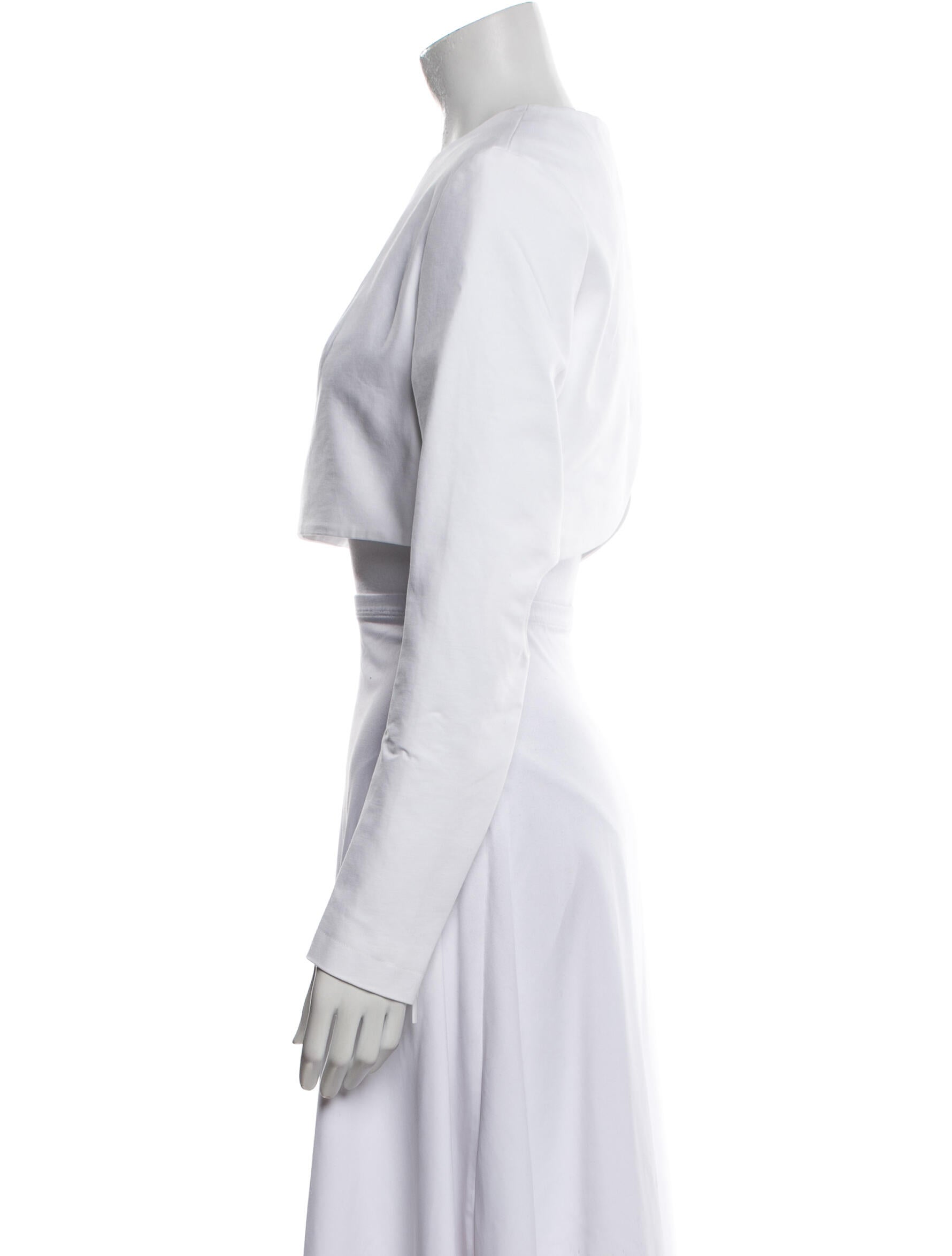 Tibi Crew Neck Long Sleeve Crop Top w/ Tags