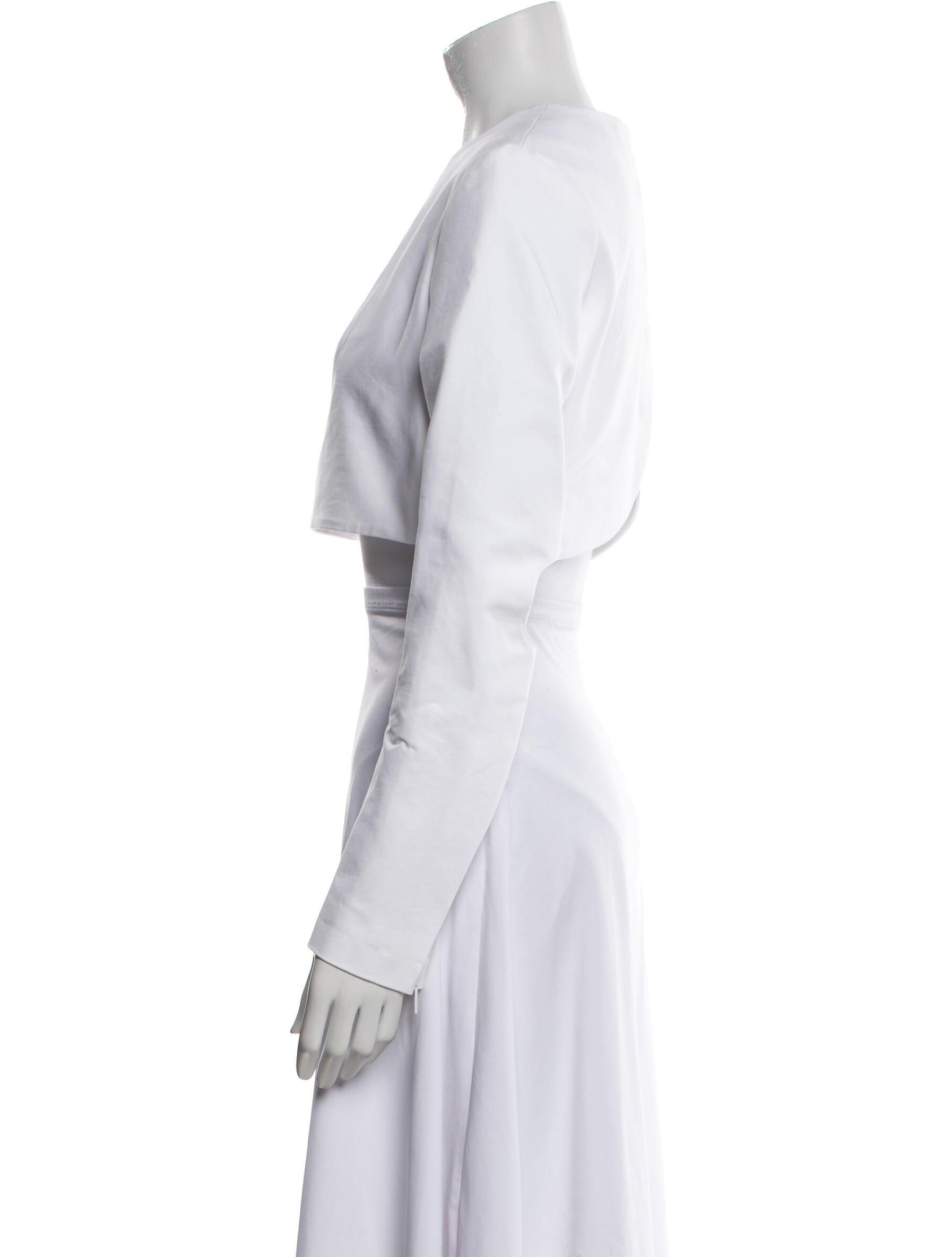 Tibi Crew Neck Long Sleeve Crop Top w/ Tags