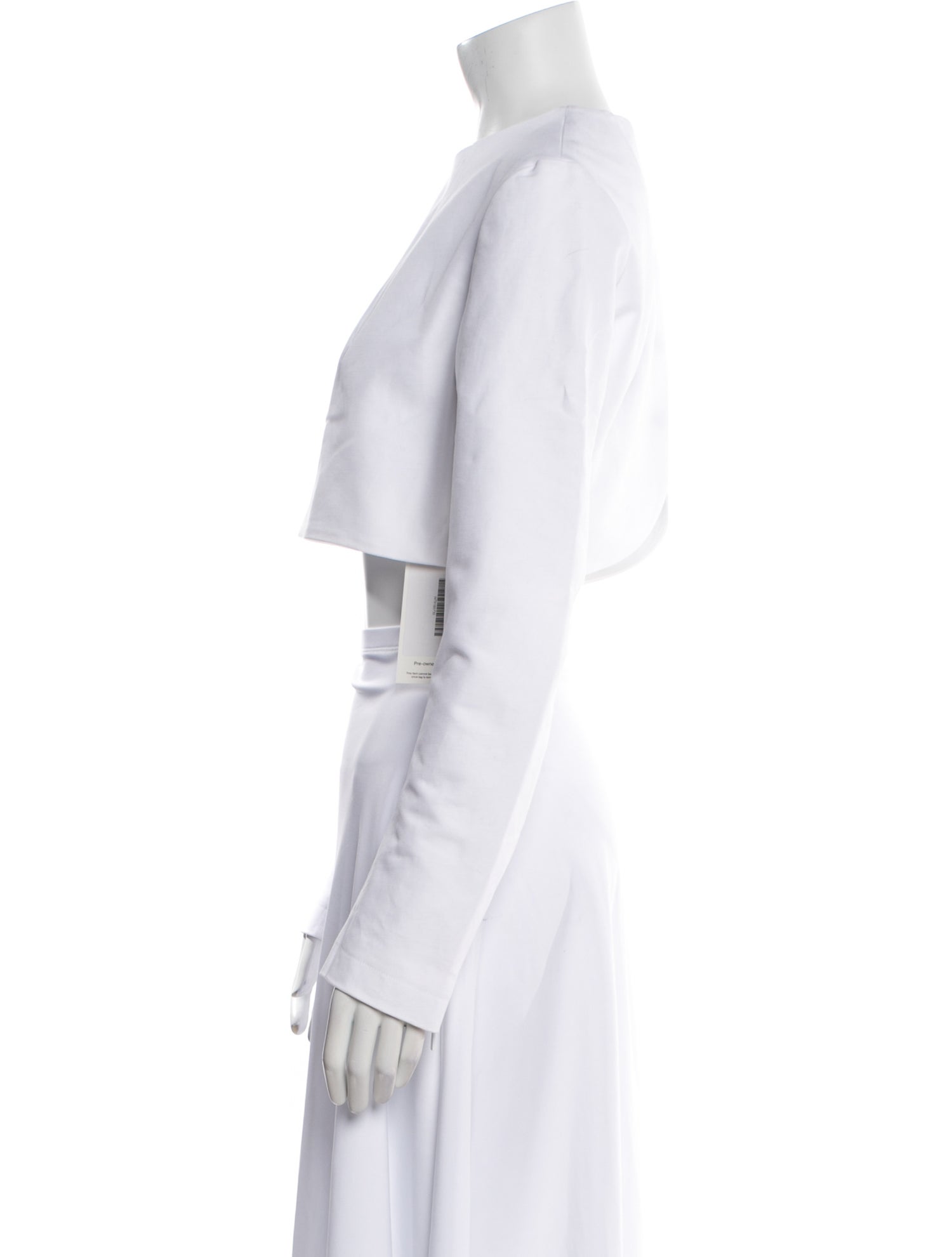 Tibi Crew Neck Long Sleeve Crop Top w/ Tags