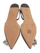 Tibi Satin Crystal Embellishments Slingback Flats