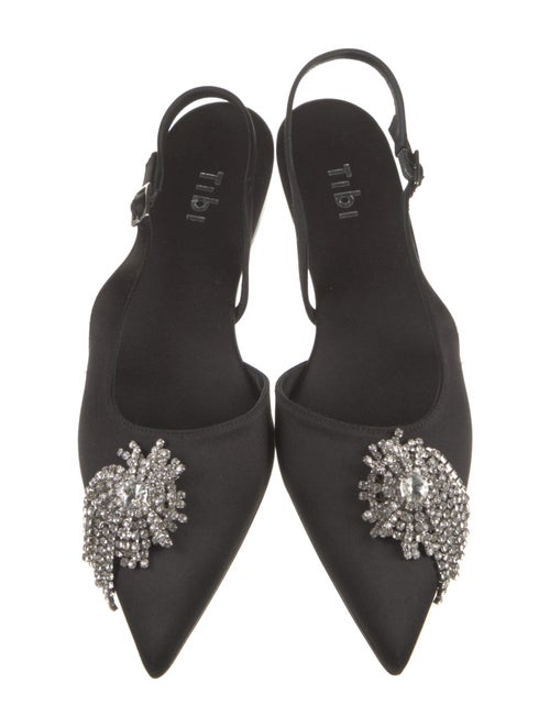 Tibi Satin Crystal Embellishments Lace-Up Boots