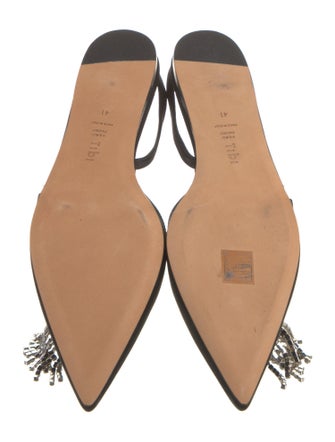 Tibi Satin Crystal Embellishments Lace-Up Boots