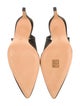 Tibi Satin Leather Trim Embellishment Slingback Pumps