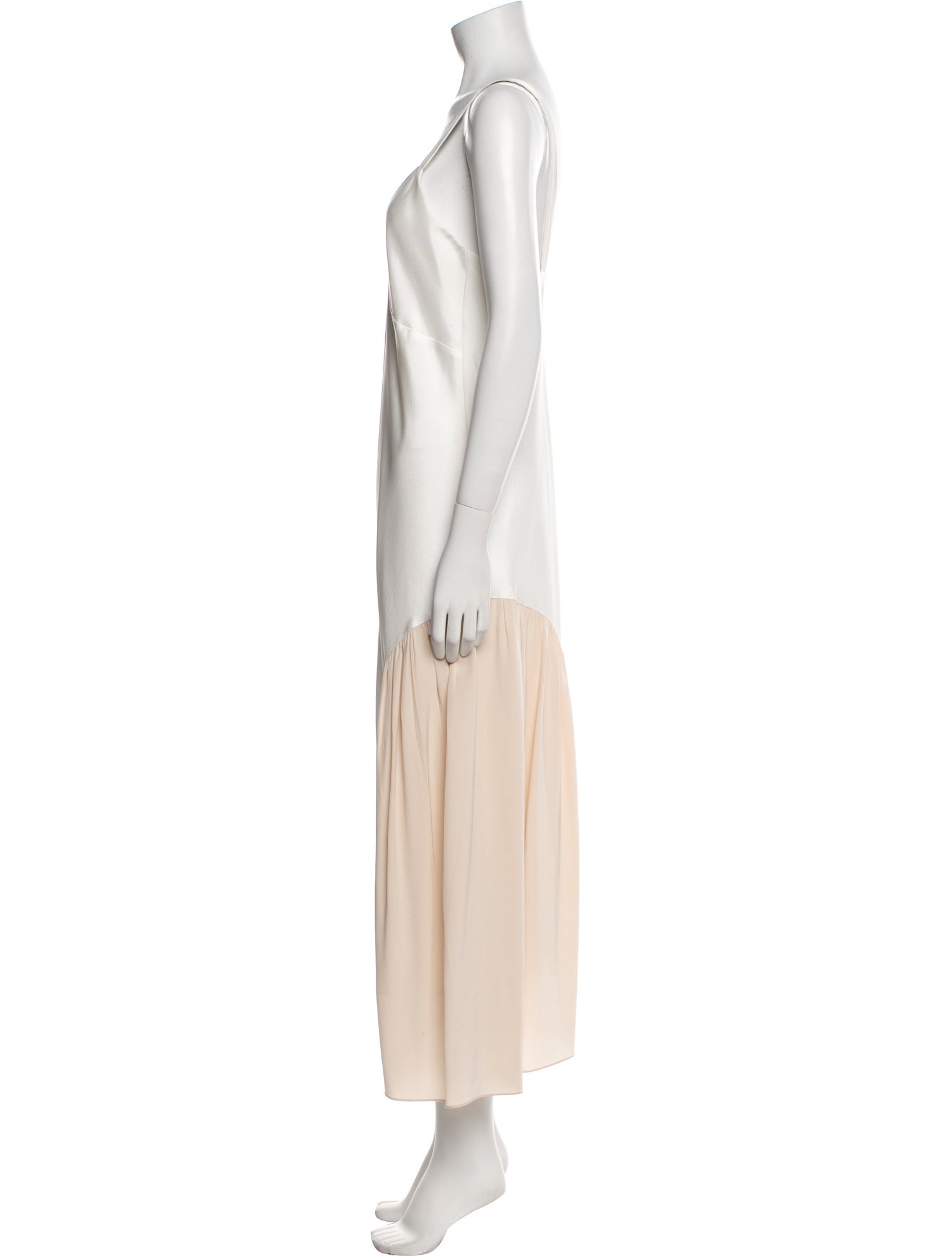 Tibi V-Neck Long Dress