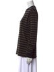 Tibi Striped Crew Neck Sweatshirt