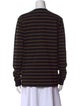 Tibi Striped Crew Neck Sweatshirt