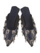 Tibi Leather Crystal Embellishments Mules