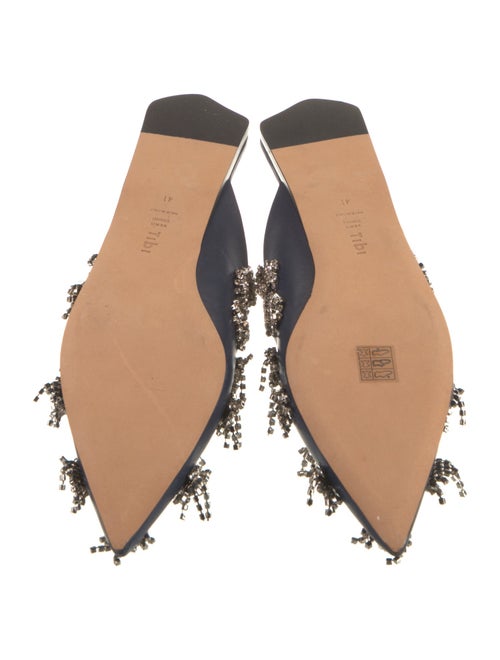Tibi Leather Crystal Embellishments Mules