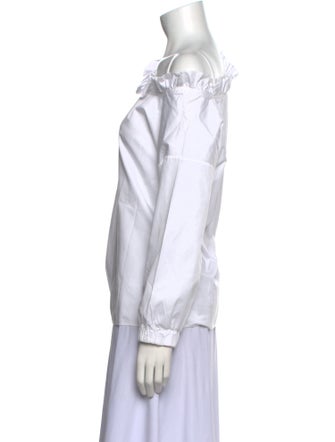 Tibi Asymmetrical Long Sleeve Top