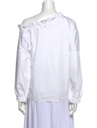 Tibi Asymmetrical Long Sleeve Top