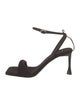 Tibi Suede Leather Trim Embellishment Sandals