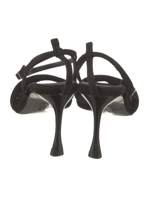 Tibi Suede Leather Trim Embellishment Sandals