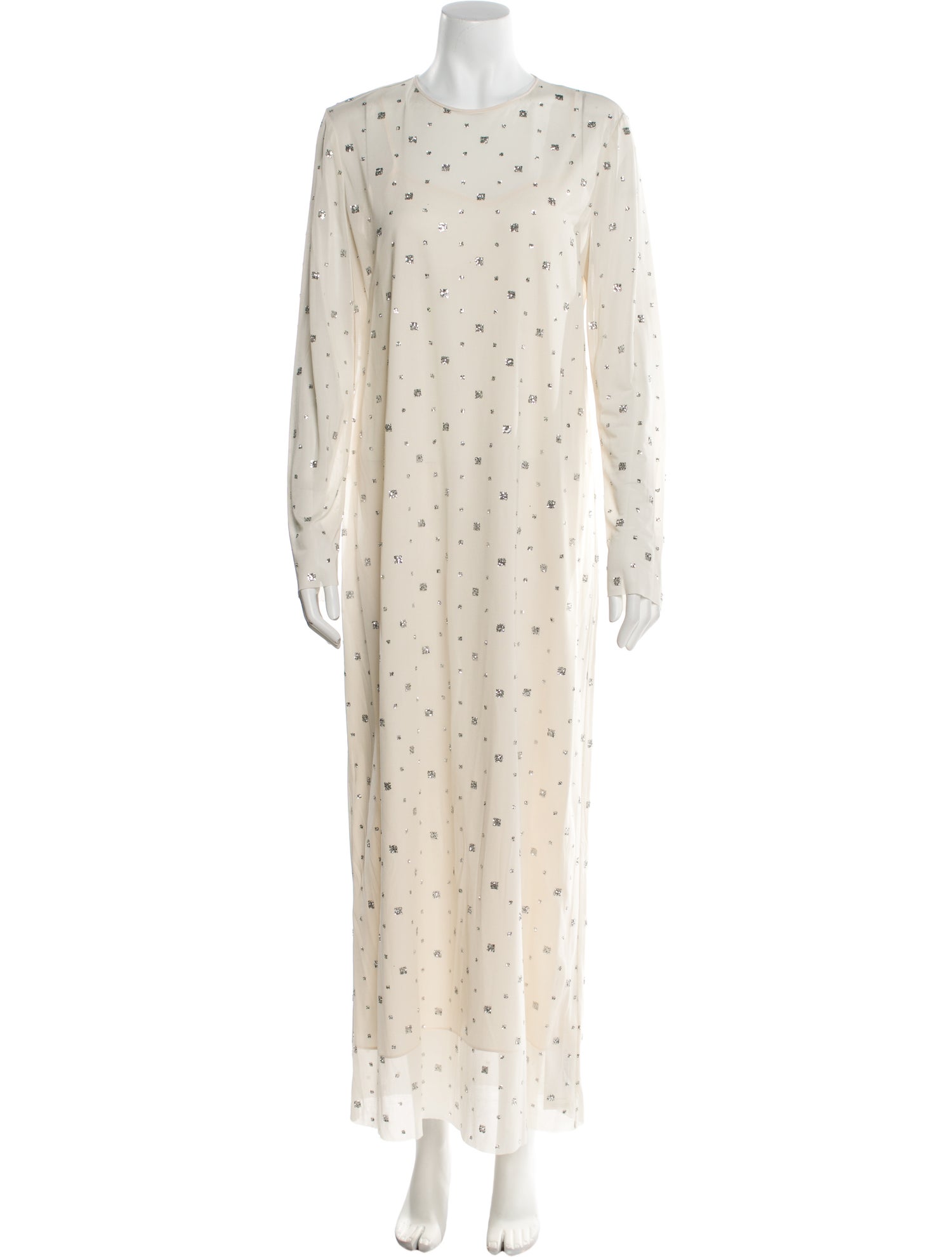Tibi Polka Dot Print Long Dress
