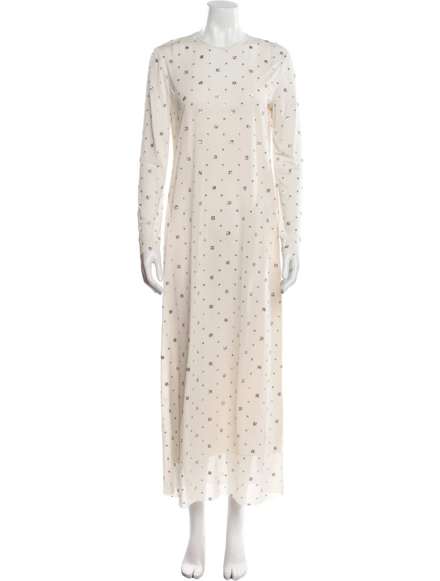 Tibi Polka Dot Print Long Dress