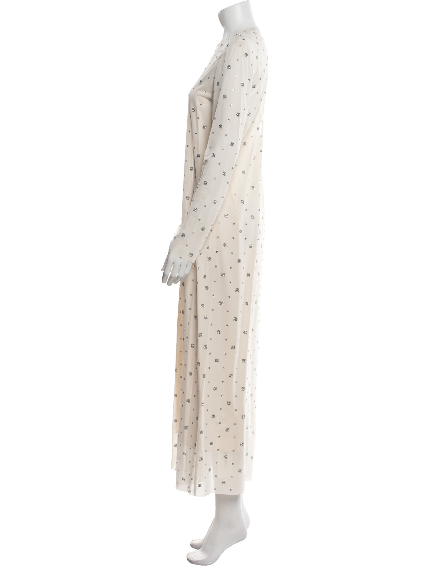 Tibi Polka Dot Print Long Dress