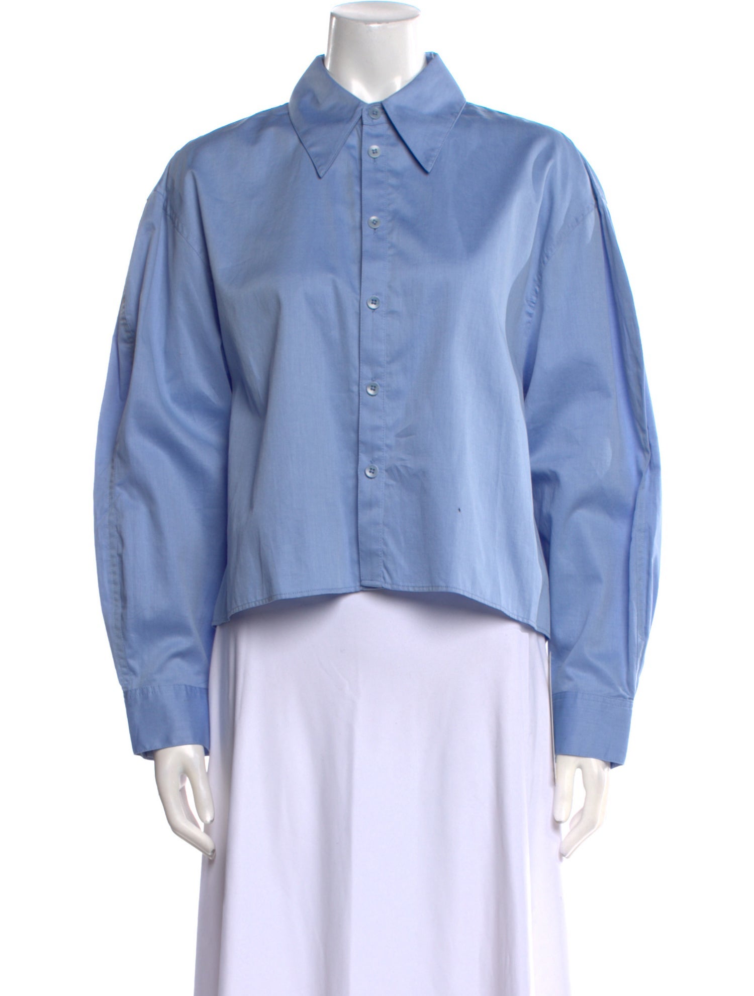 Tibi Long Sleeve Button-Up Top
