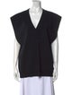 Tibi Merino Wool V-Neck Blouse